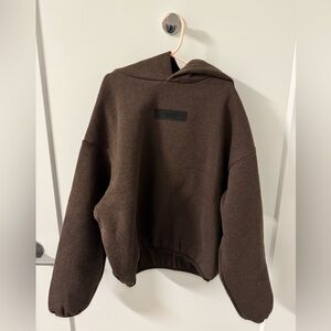 Kids Fear of God Essentials Heathery Wood Hoodie